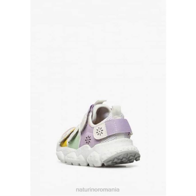copii Naturino roz-verde ray junior vl. adidași din piele ecologică și material textil 4J4P31