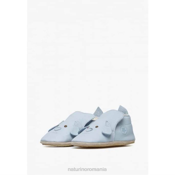 bebelus Naturino albastru deschis dlin pantofi de pătuț cu plasture pentru câini 4J4P8
