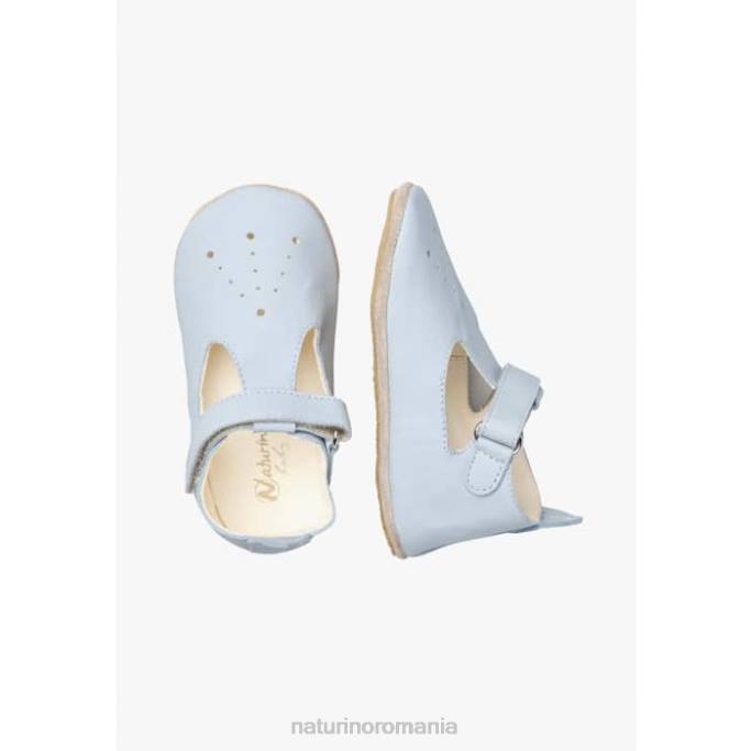 bebelus Naturino cer albastru mup pantofi semideschiși pentru pătuț 4J4P12