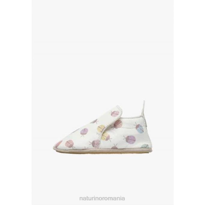bebelus Naturino cremă plumard pantofi de patut cu imprimeu de buburuza 4J4P6