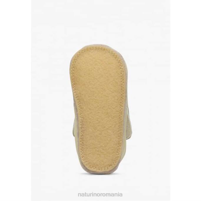 bebelus Naturino galben myjy pantofi de pătuț din piele 4J4P17