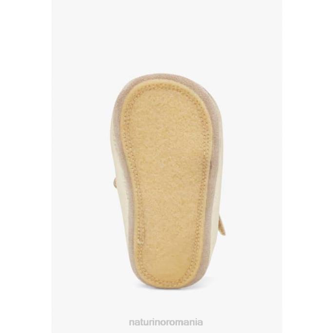 bebelus Naturino platină mup pantofi semideschiși pentru pătuț 4J4P15