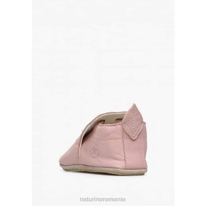 bebelus Naturino roz myjy pantofi de pătuț din piele 4J4P16