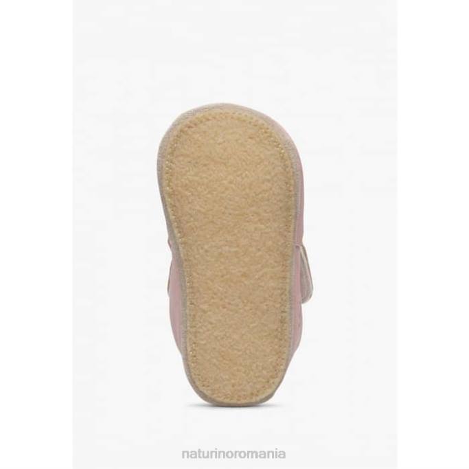 bebelus Naturino roz myjy pantofi de pătuț din piele 4J4P16