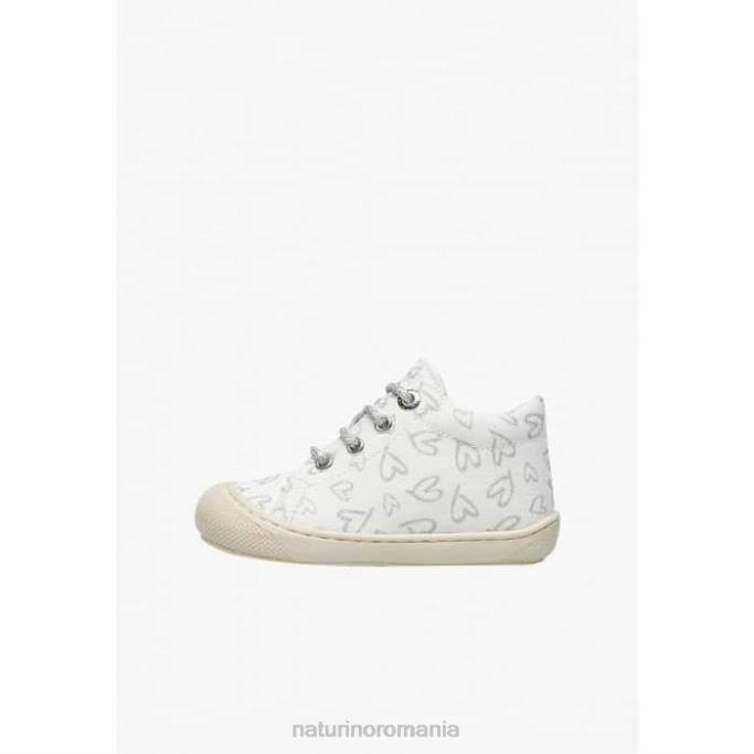 copii Naturino alb cocon pantofi primii pași din pânză 4J4P146