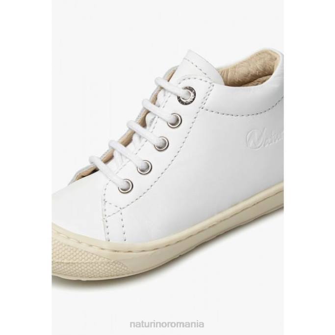copii Naturino alb cocon pantofi primii pasi din piele nappa 4J4P132