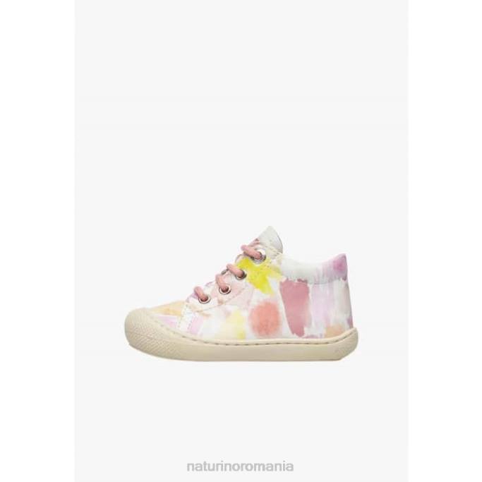 copii Naturino alb-roz cocon pantofi primii pasi din piele 4J4P173