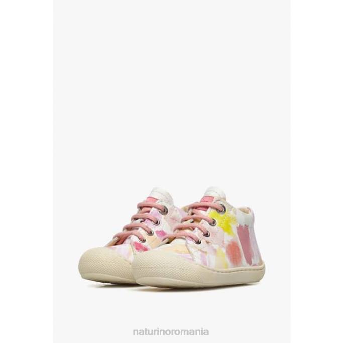 copii Naturino alb-roz cocon pantofi primii pasi din piele 4J4P173