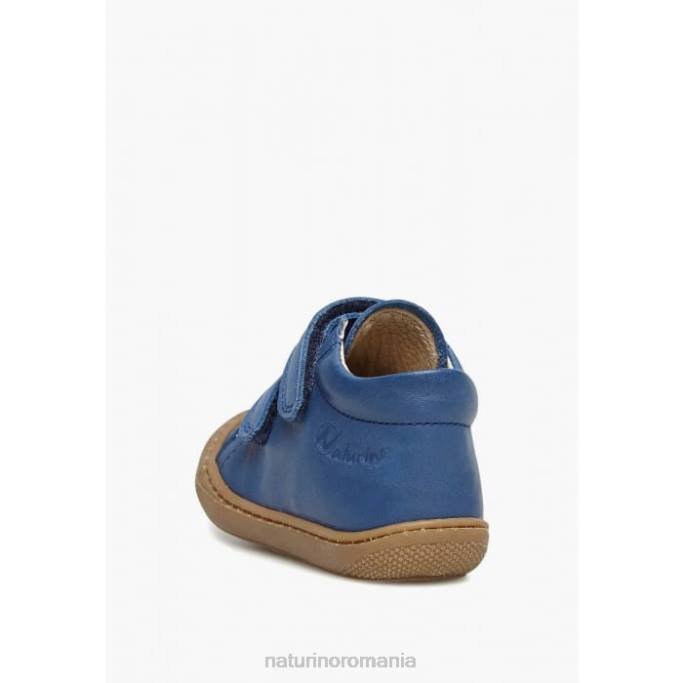 copii Naturino albastru cobalt cocon pantofi primii pasi din piele nappa 4J4P200