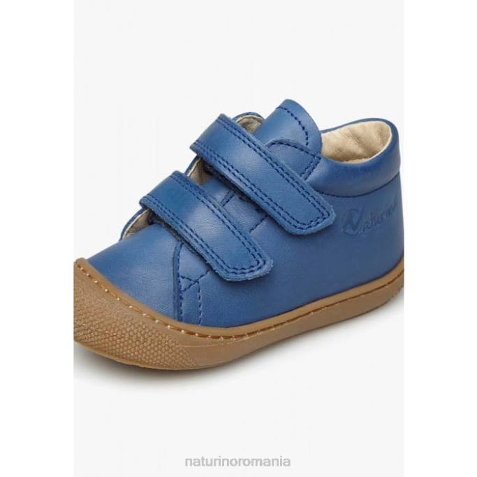 copii Naturino albastru cobalt cocon pantofi primii pasi din piele nappa 4J4P200