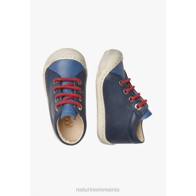 copii Naturino bleumarin-albastru deschis cocon pantofi primii pasi din piele nappa 4J4P178