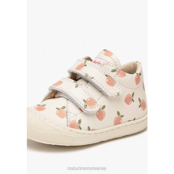 copii Naturino cremă cocon vl papuci pentru copii din piele cu imprimeu caise 4J4P100