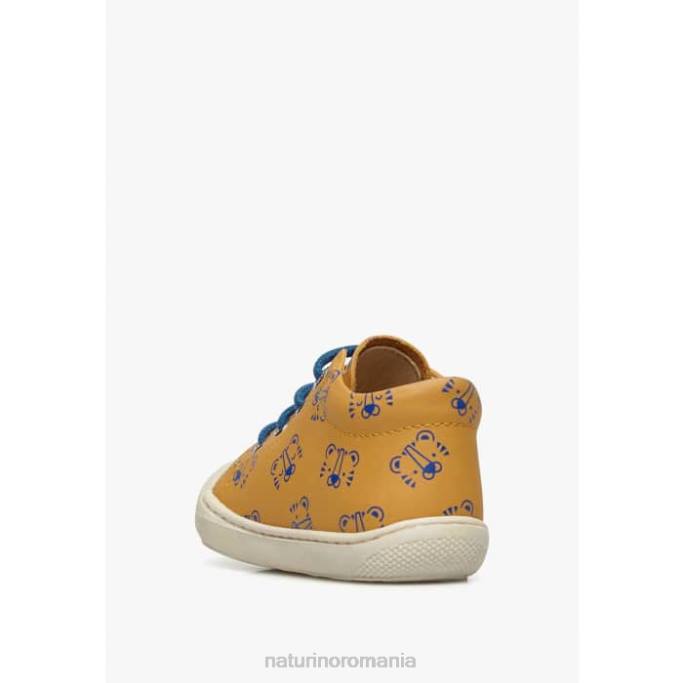copii Naturino dovleac cocon pantofi pentru copii mici din piele cu imprimeu tigru 4J4P99