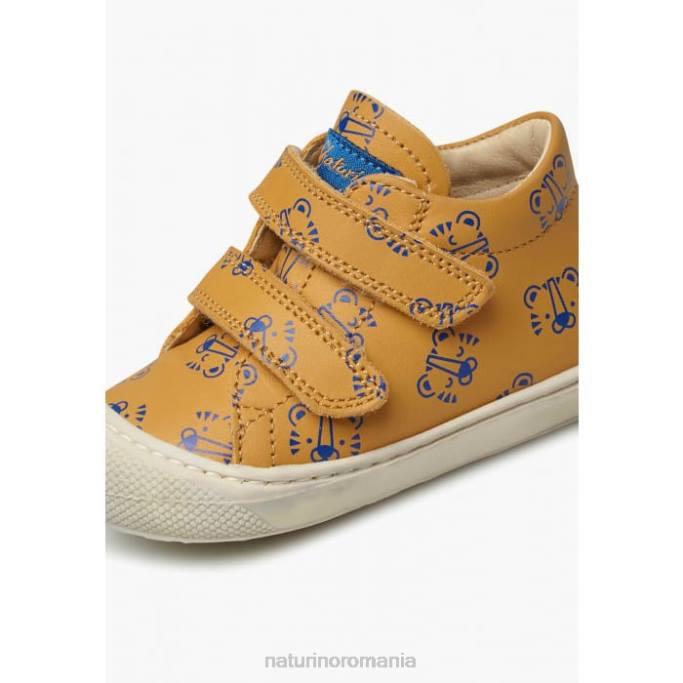 copii Naturino dovleac cocon vl pantofi pentru copii mici din piele cu imprimeu tigru 4J4P108