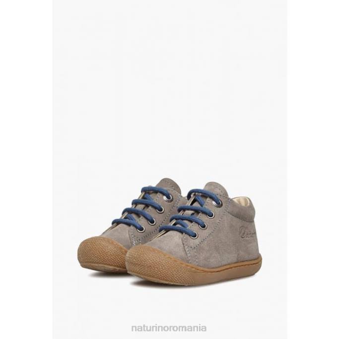 copii Naturino gri-albastru deschis cocon pantofi de piele intoarsa primii pasi 4J4P192