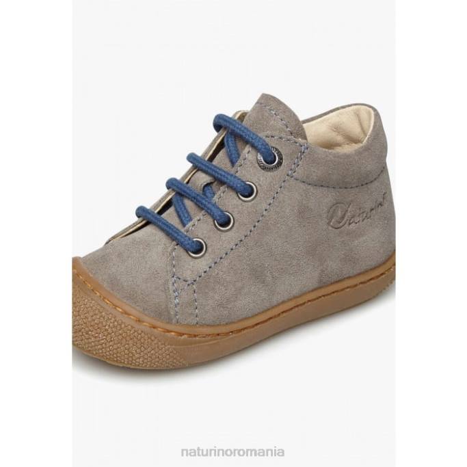 copii Naturino gri-albastru deschis cocon pantofi de piele intoarsa primii pasi 4J4P192