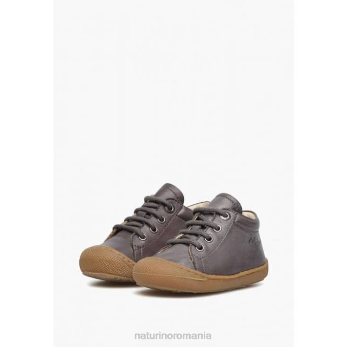 copii Naturino gri cocon pantofi pentru copii din piele napa 4J4P222