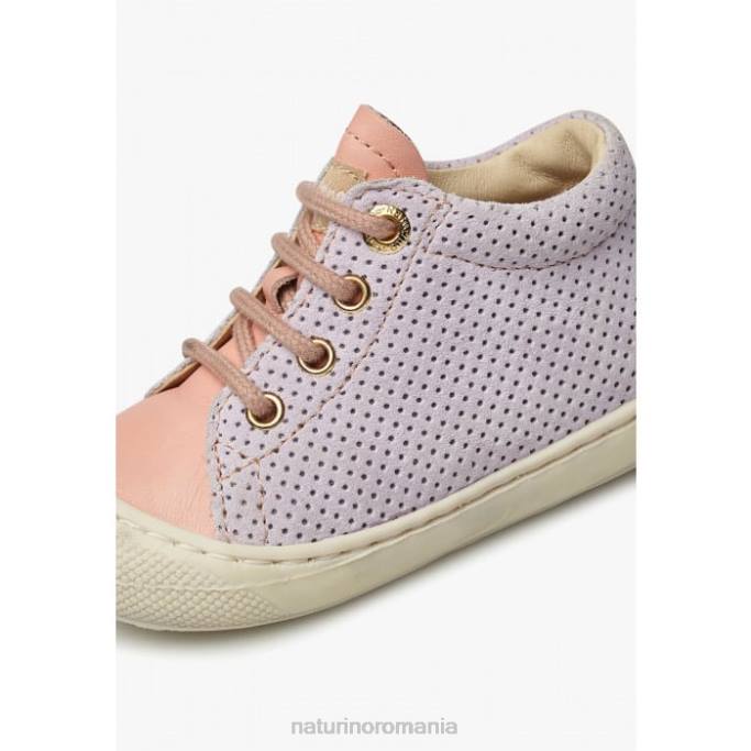 copii Naturino liliac cocon pantofi primii pasi din piele si piele intoarsa 4J4P80
