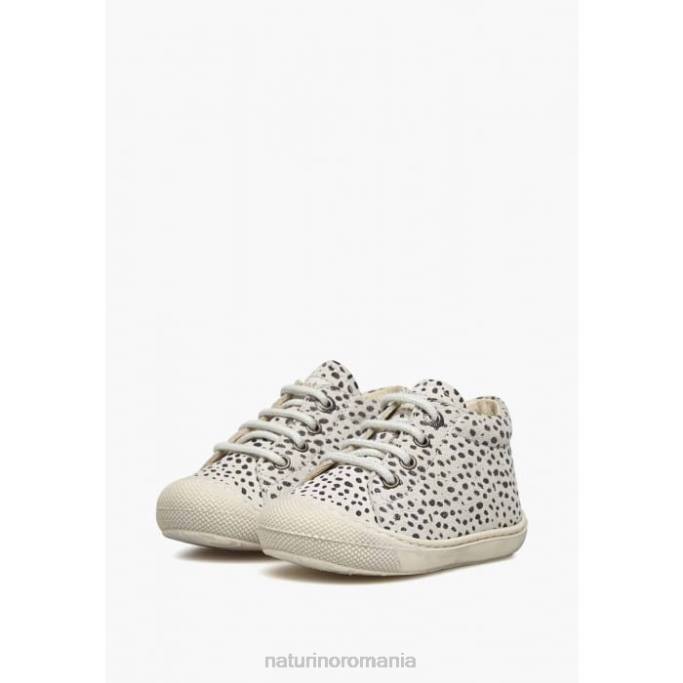 copii Naturino negru ca gheata cocon pantofi primii pasi din piele intoarsa cu imprimeu ponei 4J4P128