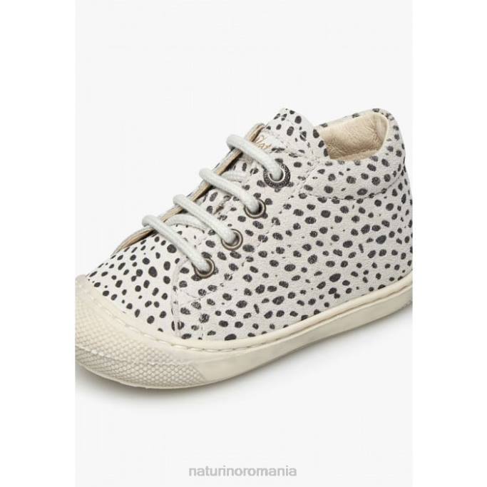 copii Naturino negru ca gheata cocon pantofi primii pasi din piele intoarsa cu imprimeu ponei 4J4P128