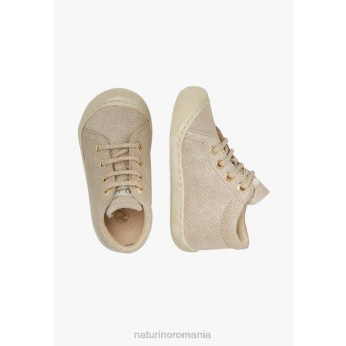 copii Naturino platină cocon pantofi de piele intoarsa primii pasi 4J4P81