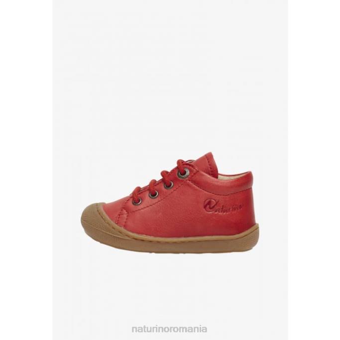 copii Naturino roșu cocon pantofi pentru copii din piele napa 4J4P219