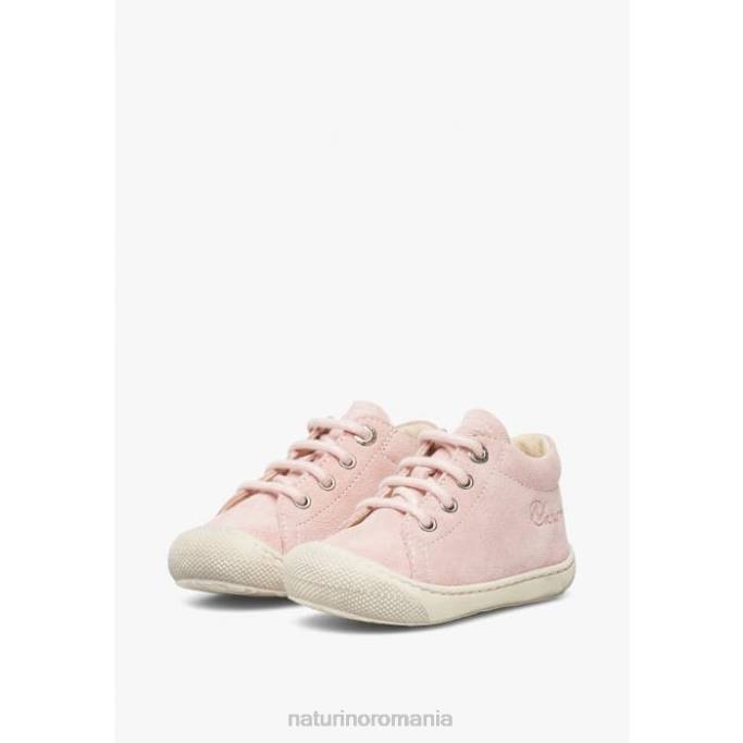copii Naturino roz cocon pantofi de piele intoarsa primii pasi 4J4P118