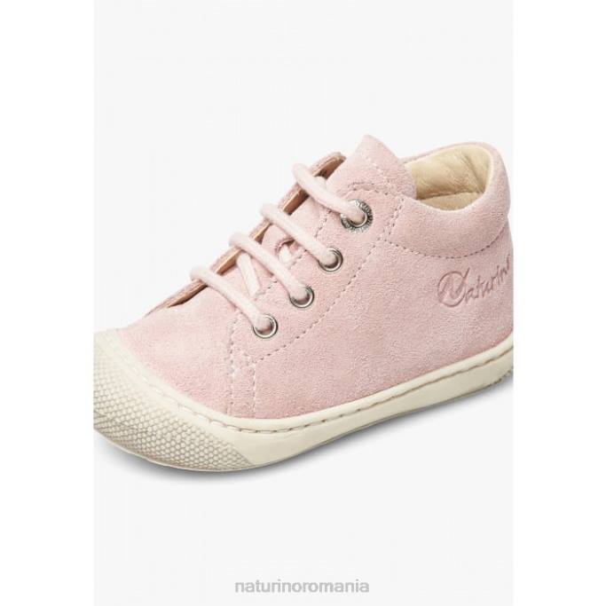 copii Naturino roz cocon pantofi de piele intoarsa primii pasi 4J4P118