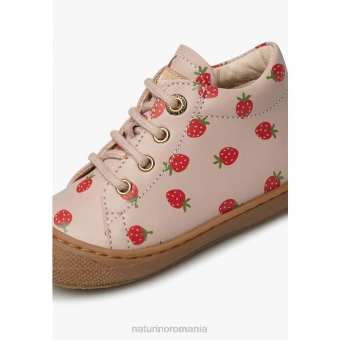 copii Naturino roz pudra cocon pantofi primii pasi din piele nappa imprimata 4J4P60