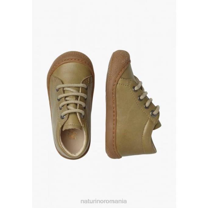 copii Naturino verde inchis cocon pantofi pentru copii din piele napa 4J4P194