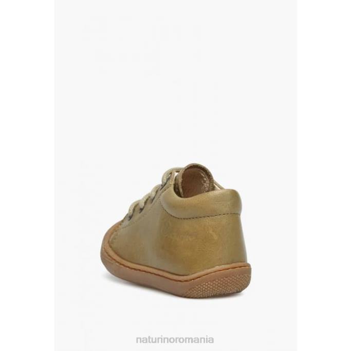 copii Naturino verde inchis cocon pantofi pentru copii din piele napa 4J4P194