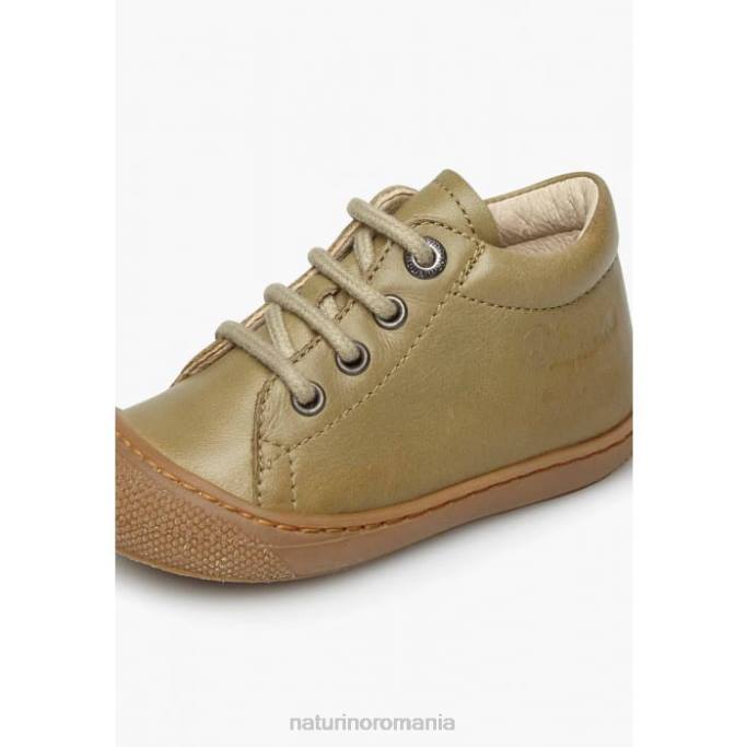 copii Naturino verde inchis cocon pantofi pentru copii din piele napa 4J4P194
