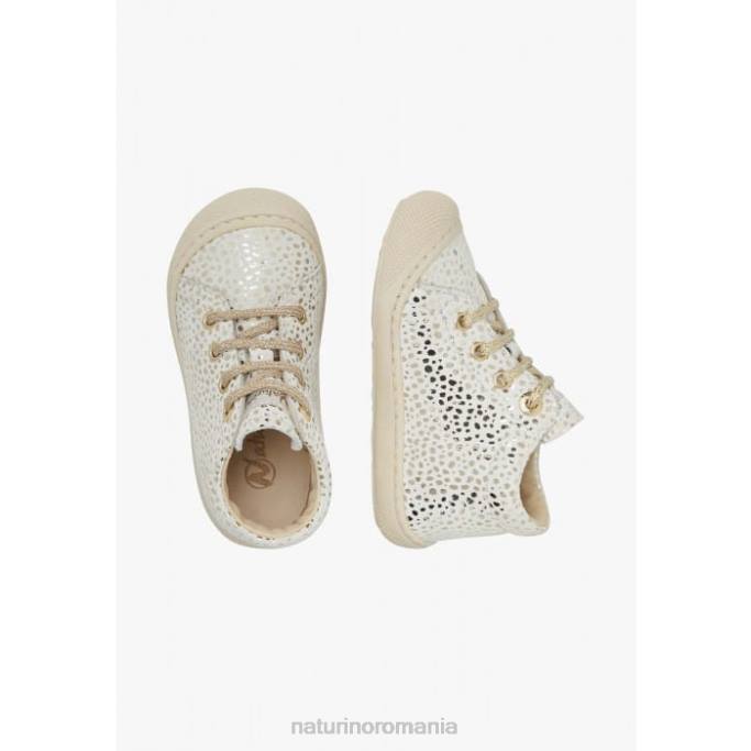copii Naturino alb-platină cocon pantofi de piele intoarsa primii pasi 4J4P243