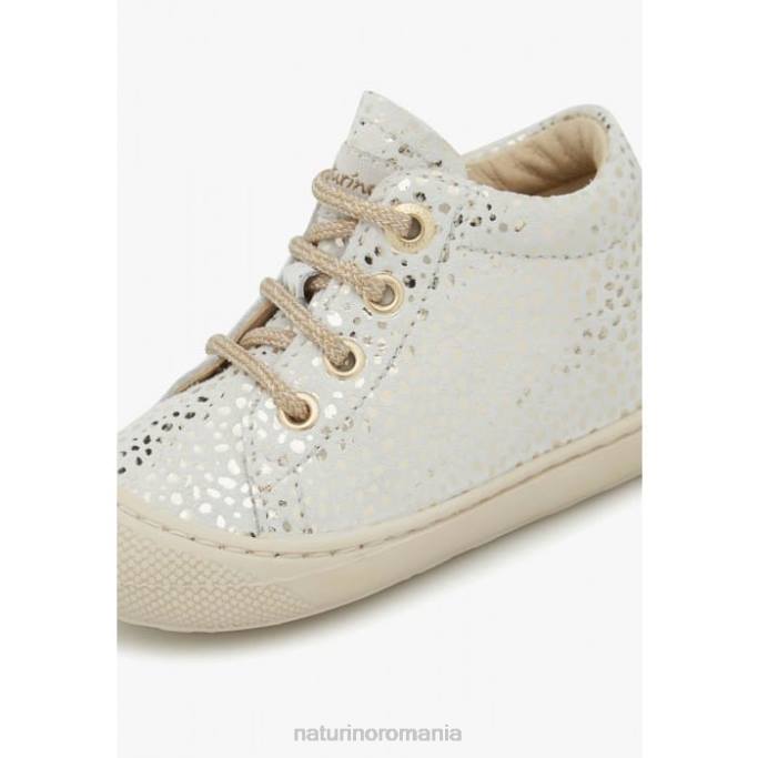copii Naturino alb-platină cocon pantofi de piele intoarsa primii pasi 4J4P243