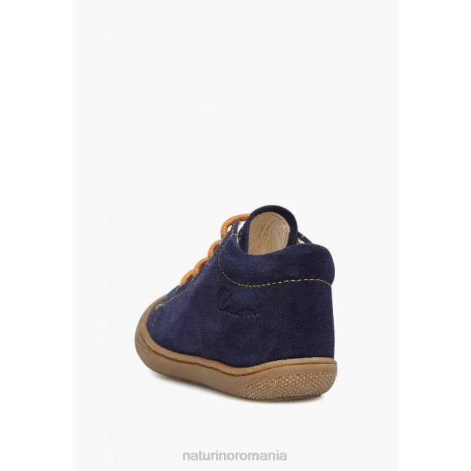 copii Naturino bleumarin-dovleac cocon pantofi de piele intoarsa primii pasi 4J4P257