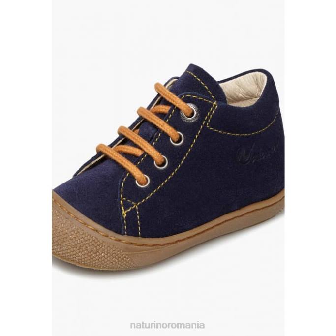 copii Naturino bleumarin-dovleac cocon pantofi de piele intoarsa primii pasi 4J4P257