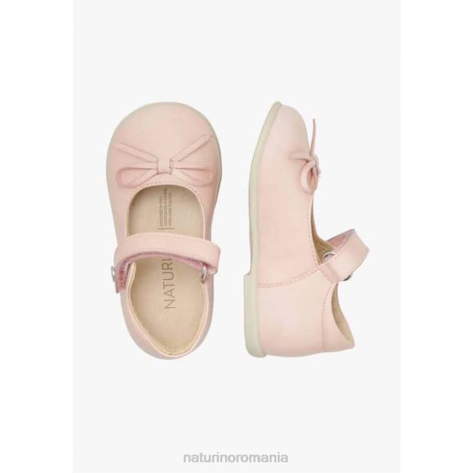 copii Naturino roz balet balerini cu bretele din piele lacuita 4J4P237