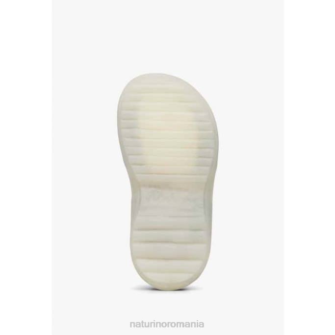 copii Naturino alb begonie sandale din piele cu flori aplicate 4J4P246
