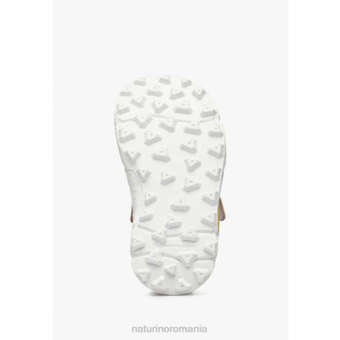 copii Naturino alb-galben-roz gaho junior sandale active din imitație de piele 4J4P29