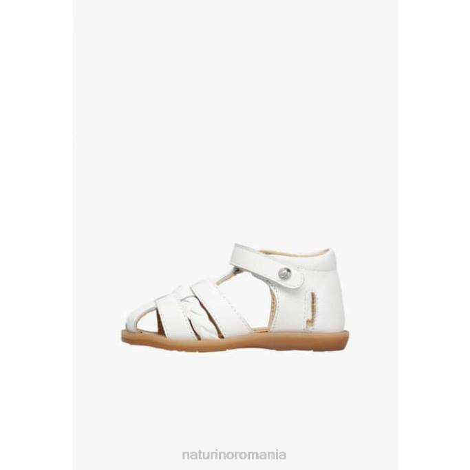 copii Naturino alb romeline sandale din piele semideschise 4J4P305