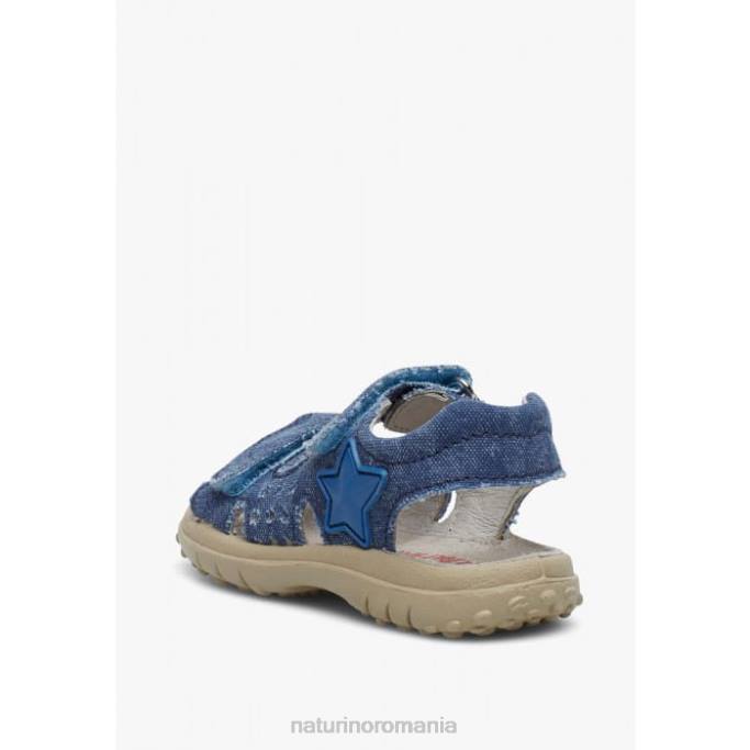 copii Naturino albastru deschis andocare sandale din denim cu velcro 4J4P544