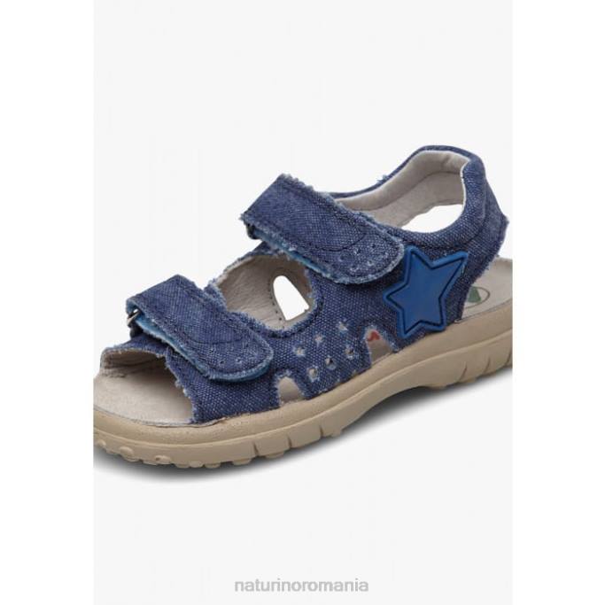 copii Naturino albastru deschis andocare sandale din denim cu velcro 4J4P544