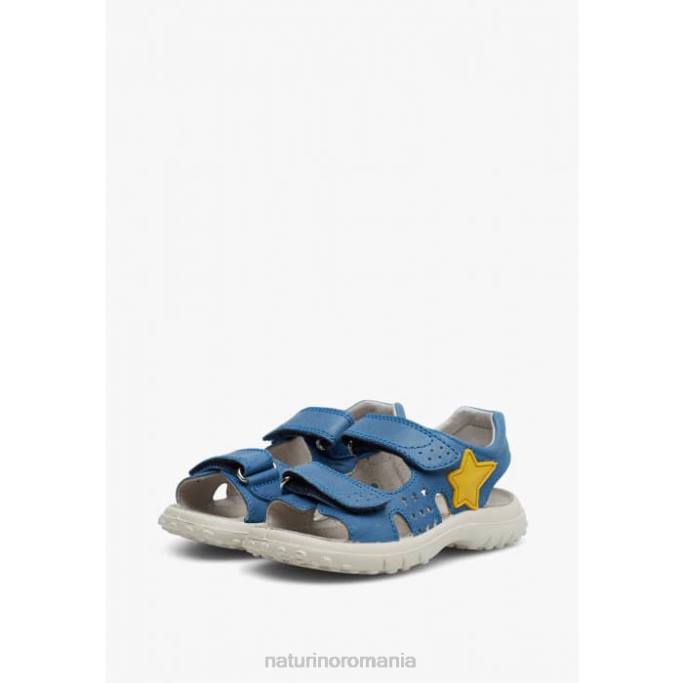 copii Naturino albastru deschis andocare sandale din piele cu velcro 4J4P542