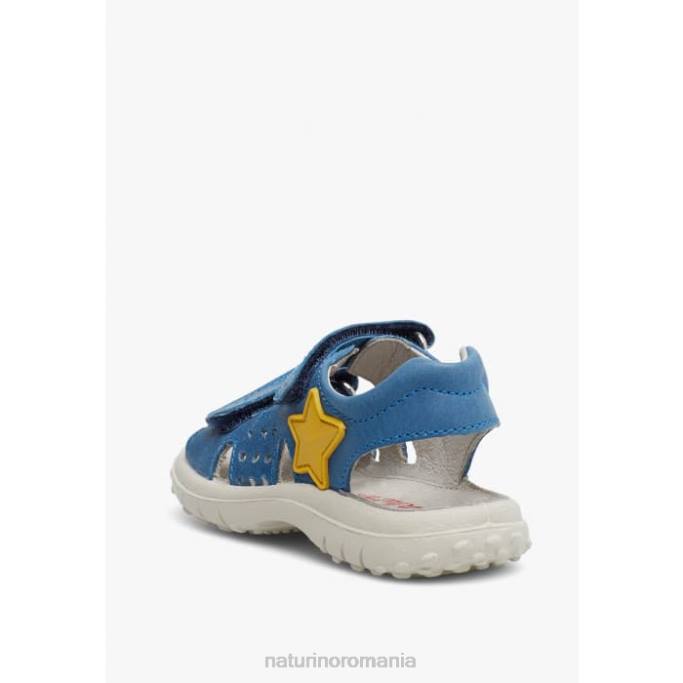 copii Naturino albastru deschis andocare sandale din piele cu velcro 4J4P542