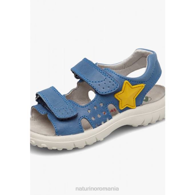 copii Naturino albastru deschis andocare sandale din piele cu velcro 4J4P542