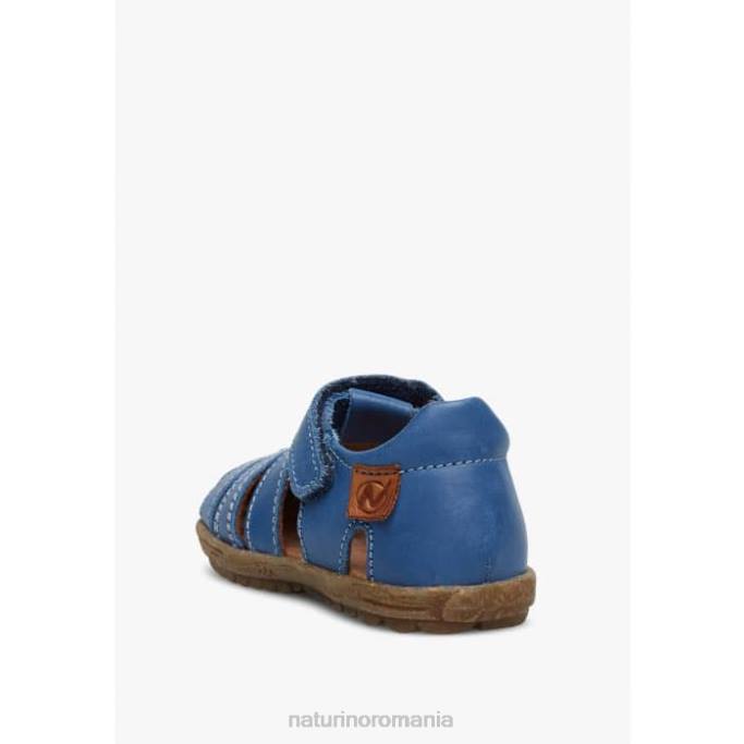 copii Naturino albastru deschis vedea sandale din piele semiînchise 4J4P286