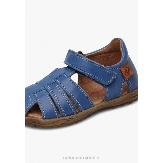 copii Naturino albastru deschis vedea sandale din piele semiînchise 4J4P286