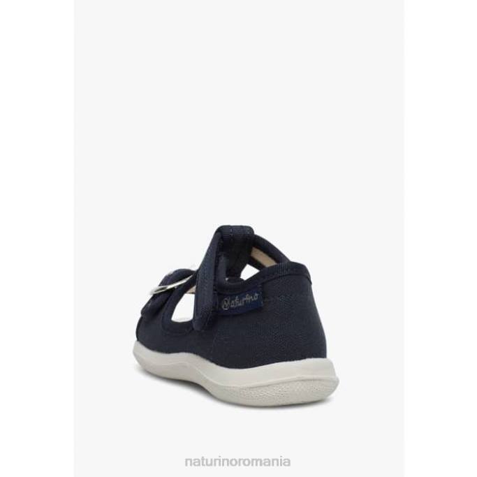 copii Naturino albastru paros sandale cu vârf deschis din material textil 4J4P270