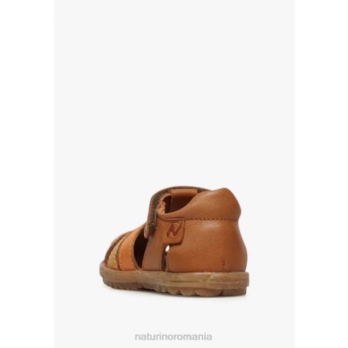 copii Naturino coniac-dovleac vedea sandale din piele semiînchise 4J4P316