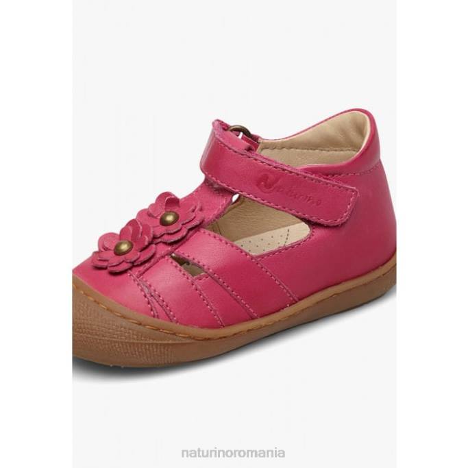 copii Naturino fucsie maggy sandale semi-inchise cu flori aplicate 4J4P595